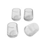 Surface Gard 12mm Clear Round Chair Tip - 4 Pack