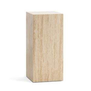 Cubie Medium Cream Travertine Plinth
