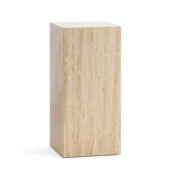 Cubie Medium Cream Travertine Plinth