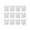 Argon Tableware Glass Jam Jars with White Lids - 90ml - Pack of 12