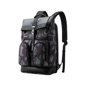 BOPAI Luxury Style waterproof Leather & Microfiber Backpack  15.6"