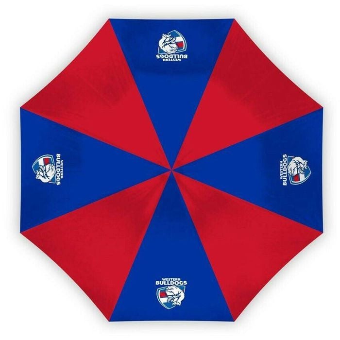 AFL Compact Umbrella - Western Bulldogs - Rain - Glovebox - 60cm Length W17cm