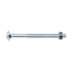 Zenith M8 x 130mm Zinc Plated Cup Head Bolt And Nut