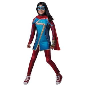 Marvel Ms Marvel Classic Girls Fancy Dress Up Party Costume Set Size 7-8 YRS