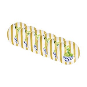 6pk Porto Valentina Italian Inspired Illustration Side Plate 20cm