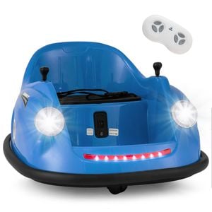 Costway Kids Electric Ride On Bumper Car Battery-powered Toy Car Blue