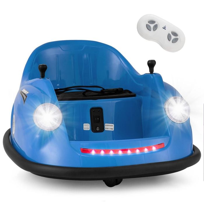 Costway Kids Electric Ride On Bumper Car Battery-powered Toy Car Blue