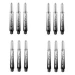 4x 3pc Target Pro Vision Polycarbonate Shaft Intermediate - Black