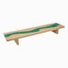 Desky Minimal Monitor Stand - White Ash Emerald River