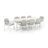 Mornington Outdoor 2.2m Rectangle Dining Setting With 8x Chairs White