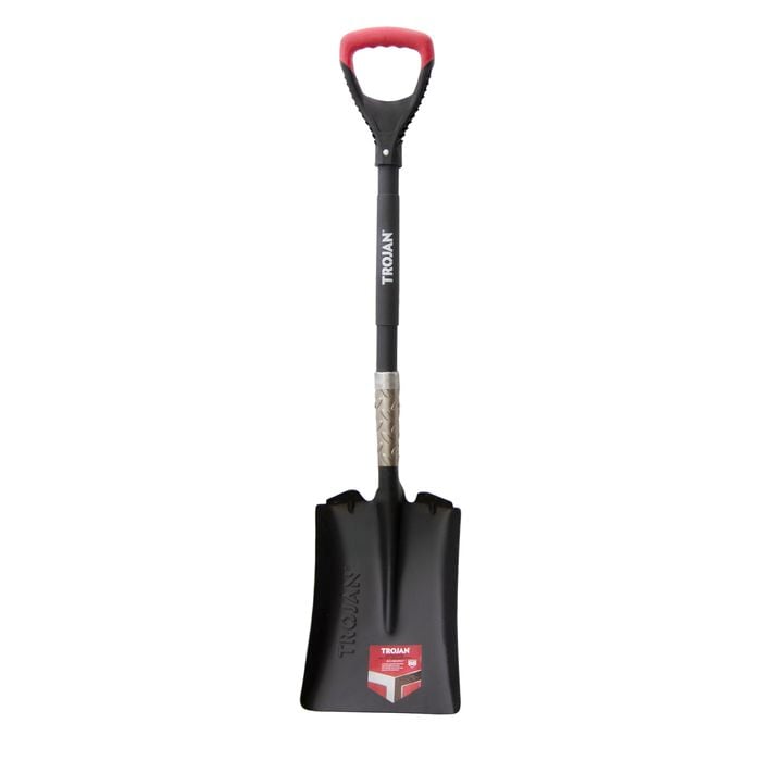 Trojan Square Mouth Fibreglass D Handle PowerStep Shifting Shovel