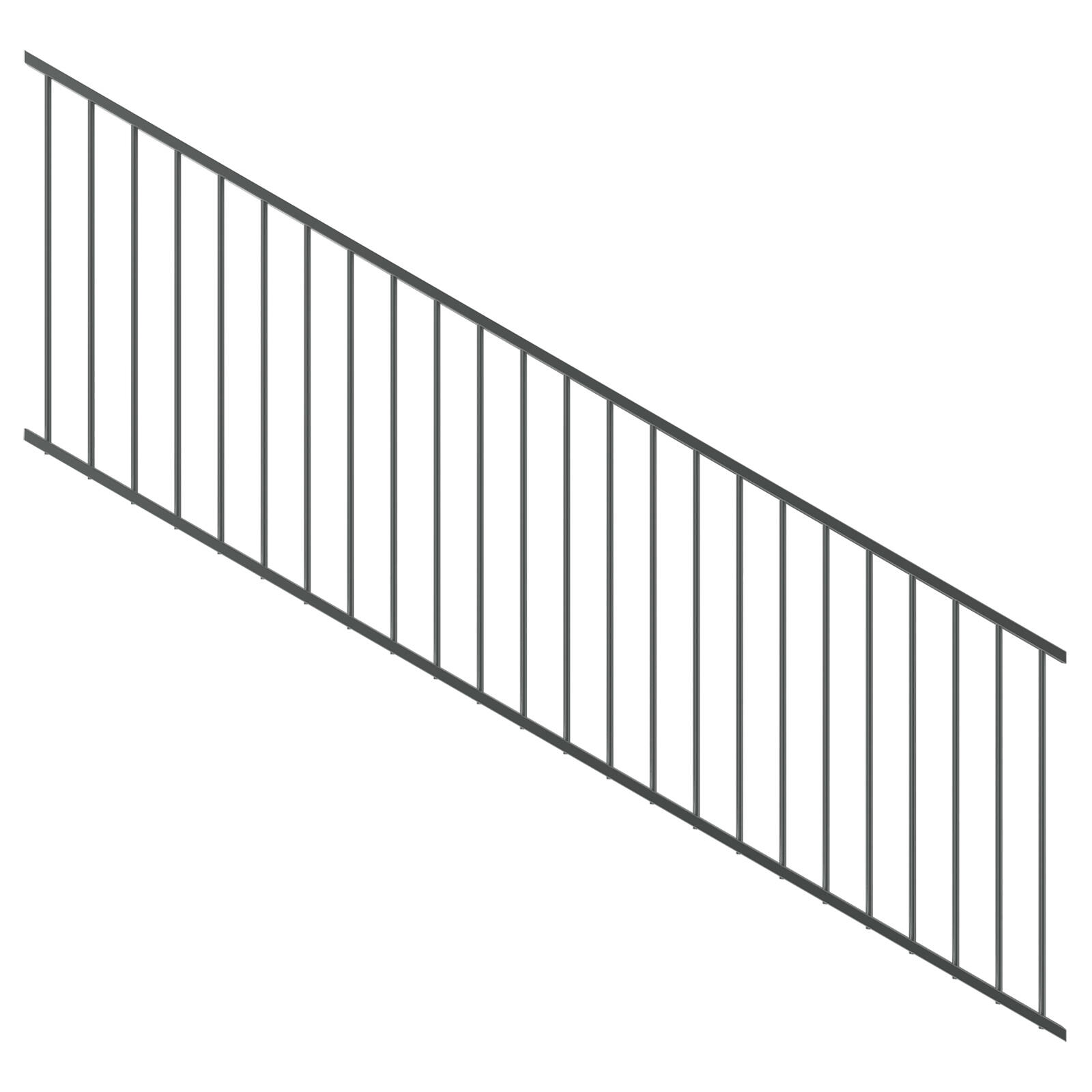 ProtectorAl 1201-2400 x 900 Monument Raked Up to 15º Flat Top Garden Fence Panel product image