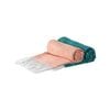 Nicola Spring Set Of 4 Turkish Cotton Towels - Cantaloupe/aqua