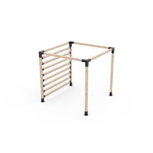 Toja Grid Pergola Kit W/ Post Wall