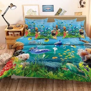 3D Pretty Ocean World 116 Bedding Set Pillowcases Quilt Duvet Cover Set Queen King