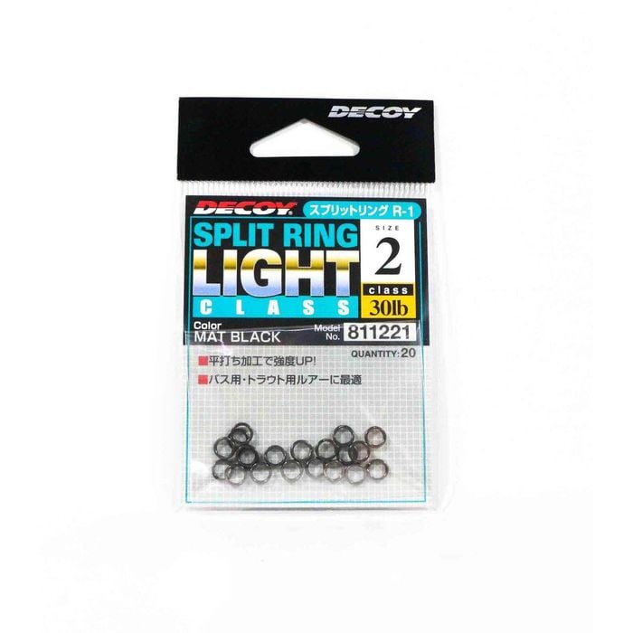 Decoy R1 Light Class Black Colour Fishing Split Ring 2