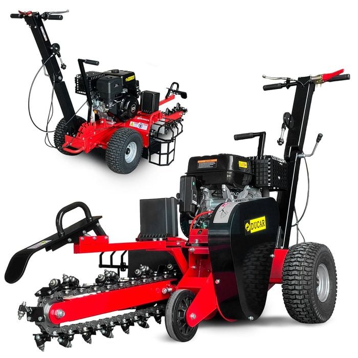 Ducar Trench Digger 457cc 18HP 4-Stroke Key Start, Petrol Trencher Machine