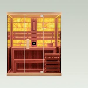 Orans - Traditional Sauna for 3 Persons with Unique Himalayan Salt Feature