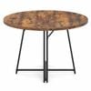 Costway 118cm Dining Table for 4-6 Kitchen Diner 8 Leg Cross Base Brown