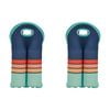2PK Annabel Trends Neoprene Double Bottle Bag 24x38cm - Navy Sunrise