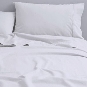 Canningvale Double Cozi Cotton Sheet w/ Pillowcase Set - White