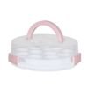 Davis & Waddell 2 in 1 Round Cake and Cupcake Carrier Pink & White 36x36x11.5cm