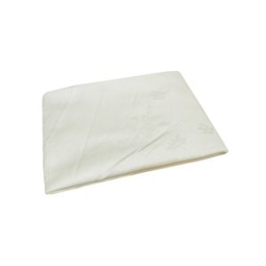 Damask Jacquard Polyester Tablecloth 180cm Round Rosie Ivory