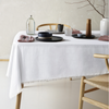 Vintage Design White Gypsy Linen Cotton Tablecloth White  130*180cm