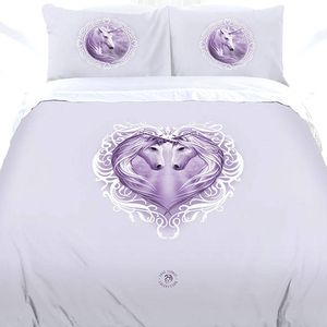 Anne Stokes White Unicorn Quilt Cover Set King