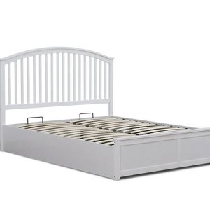 Harrogate Storage Bed Frame White - Queen