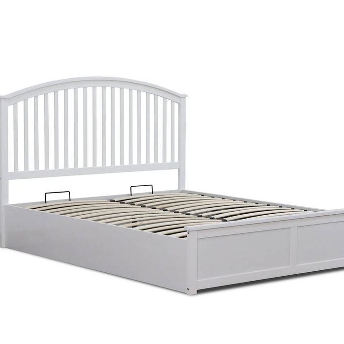 Harrogate Storage Bed Frame White - Queen