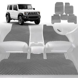 6D Diamond Car Floor Mats for Suzuki Jimny XL 2023-Current-Full Set-Grey-Outback GT