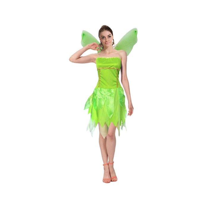 More Than Party Adult Fairy Costume Green Strapless Dress Outfit XS/S