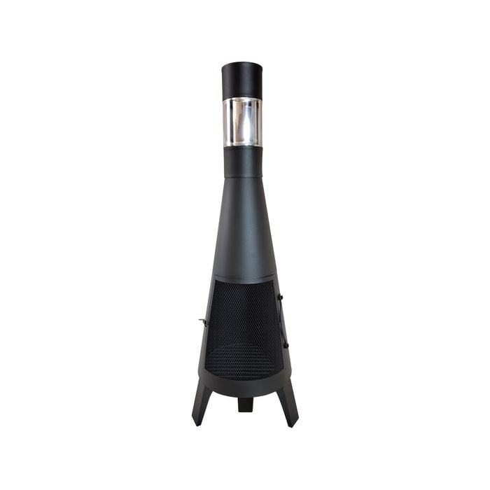 Jumbuck 120cm Black Steel Chimenea