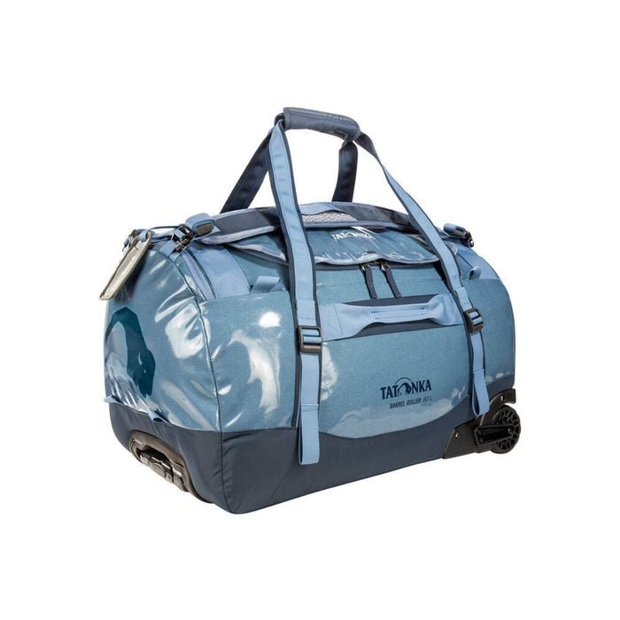 Tatonka Nylon Barrel Roller L/80L Outdoor Travel Wheeled Duffel Elemental Blue