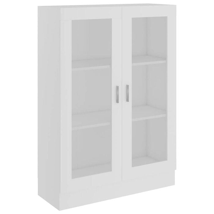 vidaXL Vitrine Cabinet White Bookshelf Storage Sideboard Rack