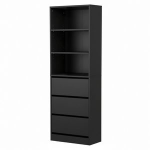 Artiss 3 Chest Of Drawers Storage Cabinet Black