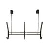 Adoored 3 Black Nickel Double Hook Over-The-Door Deco Hook Rack