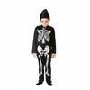 More Than Party Skeleton Jumpsuit Kids Halloween Costume w/Headpiece 10-12y