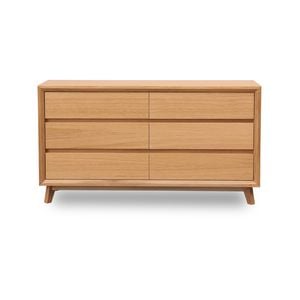 Courtney White Oak 6 Drawer Dressing Table