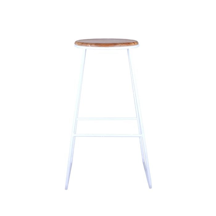 Marquee Industrial Acacia Bar Stool White
