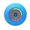 Catzon Mini Bluetooth Shower Speaker with LED Light and Suction Cup-Blue