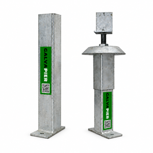Galvapier 75mm Interchangable Head with Round AntCap and 600mm Post 