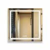 P&P Silver Square LED Bathroom Mirror Touch Control Anti Fog Lighting