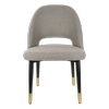 Durafurn 450mm High Taupe Fabric Semifreddo Chair with Black Metal Legs