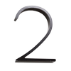 Sandleford 120mm Black Slimline Numeral 2 With Fixing