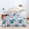 3D Blue Leaves 134 Bed Pillowcases Quilt King Single Size