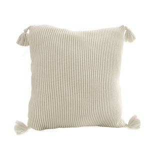 SOGA 45cm Khaki Wabi-Sabi Tassel Square Throw Pillow