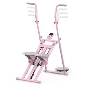 Advwin Vertical Climber Exercise Machine Multi-Function Adjustable Stair Stepper 120 Capacity Pink&Purple