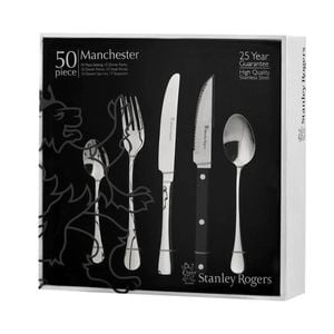 Stanley Rogers 50 Piece Manchester Stainless Steel Cutlery Set 50pc